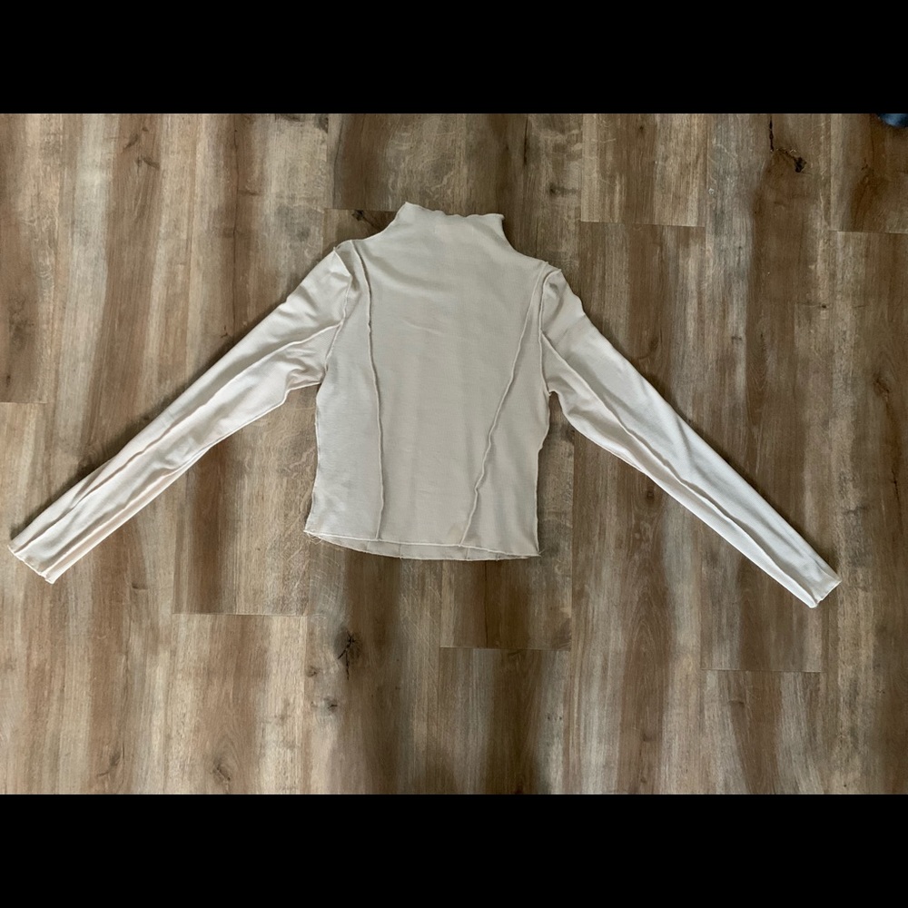 Beige Mock Neck Top - Picture 3 of 3